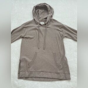 Lou Grey Lightweight Hoodie Womens XXS Beige Tan New with tags